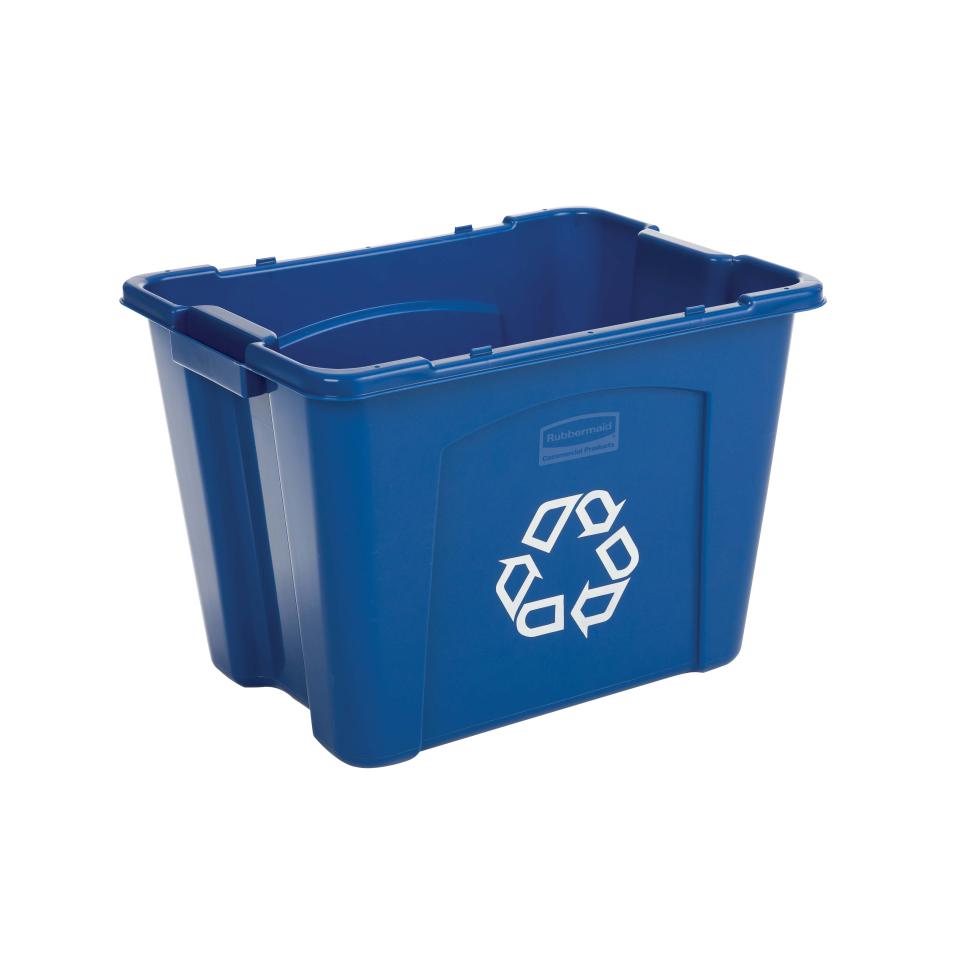 Rubbermaid Commercial 53L Recycling Box Blue