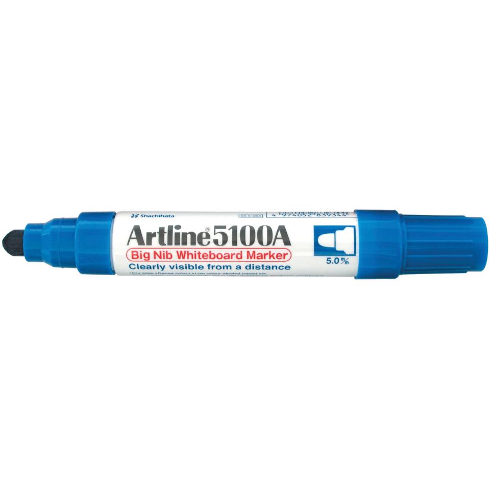 Artline 5109A Big Nib Whiteboard Marker Chisel Tip 10.0mm Blue