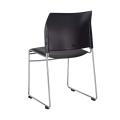 Thumbnail image of Buro Maxim Sled Base Visitor Chair Black with Black Powdercoat Frame