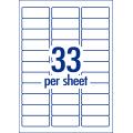 Thumbnail image of Avery Premium White Inkjet Laser Address Labels with AveryEco 33UP 50 Sheets 64 x 24.3mm L7157