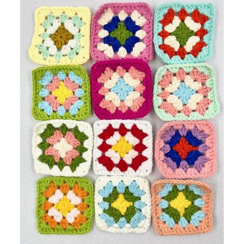 Arbee Yarn Crochet Squares 12 Piece Image