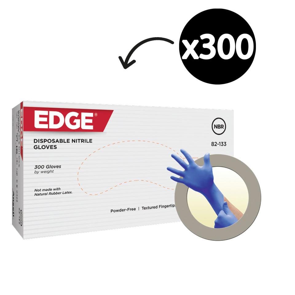 Ansell Edge 82-133 Cobalt Blue Nitrile Disposable Glove Size M Box 300