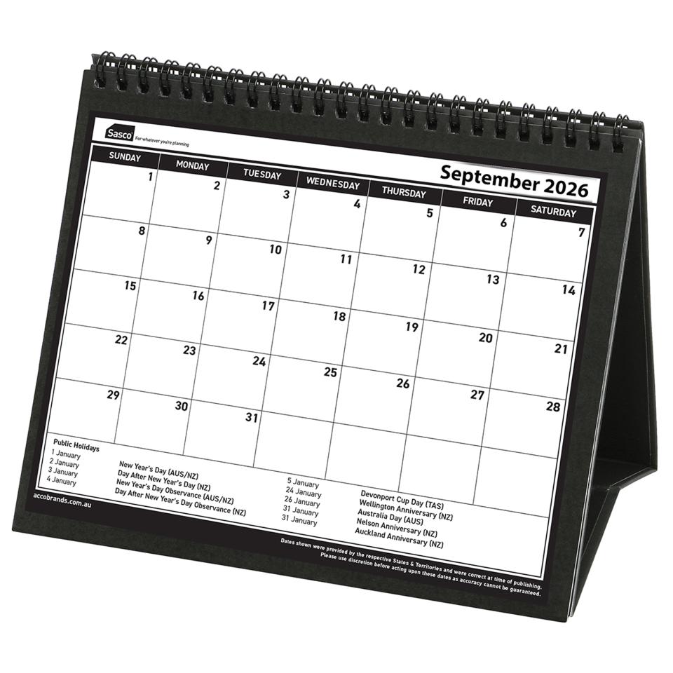 Sasco 2026 Desk Calendar 210mm x 170mm Image