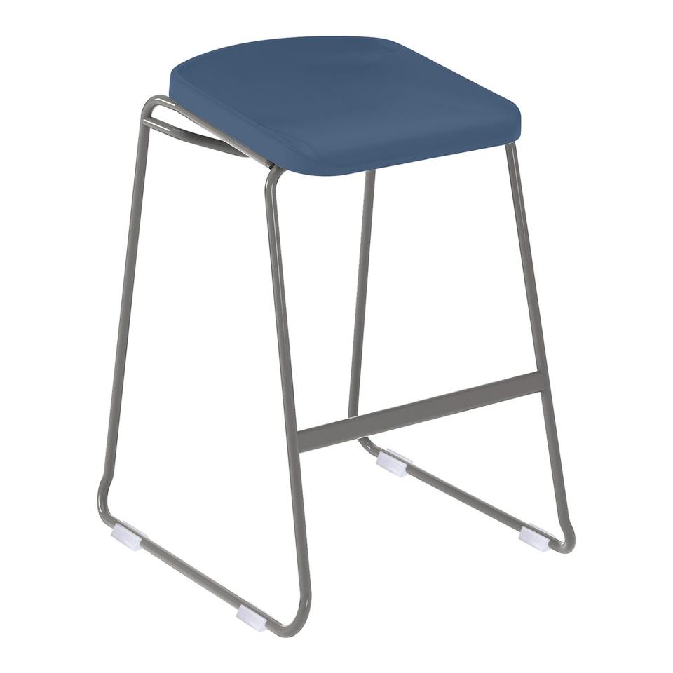 Sebel 650mm Postura Focus Stool - Sled Base - Poly Glide - Slate Image