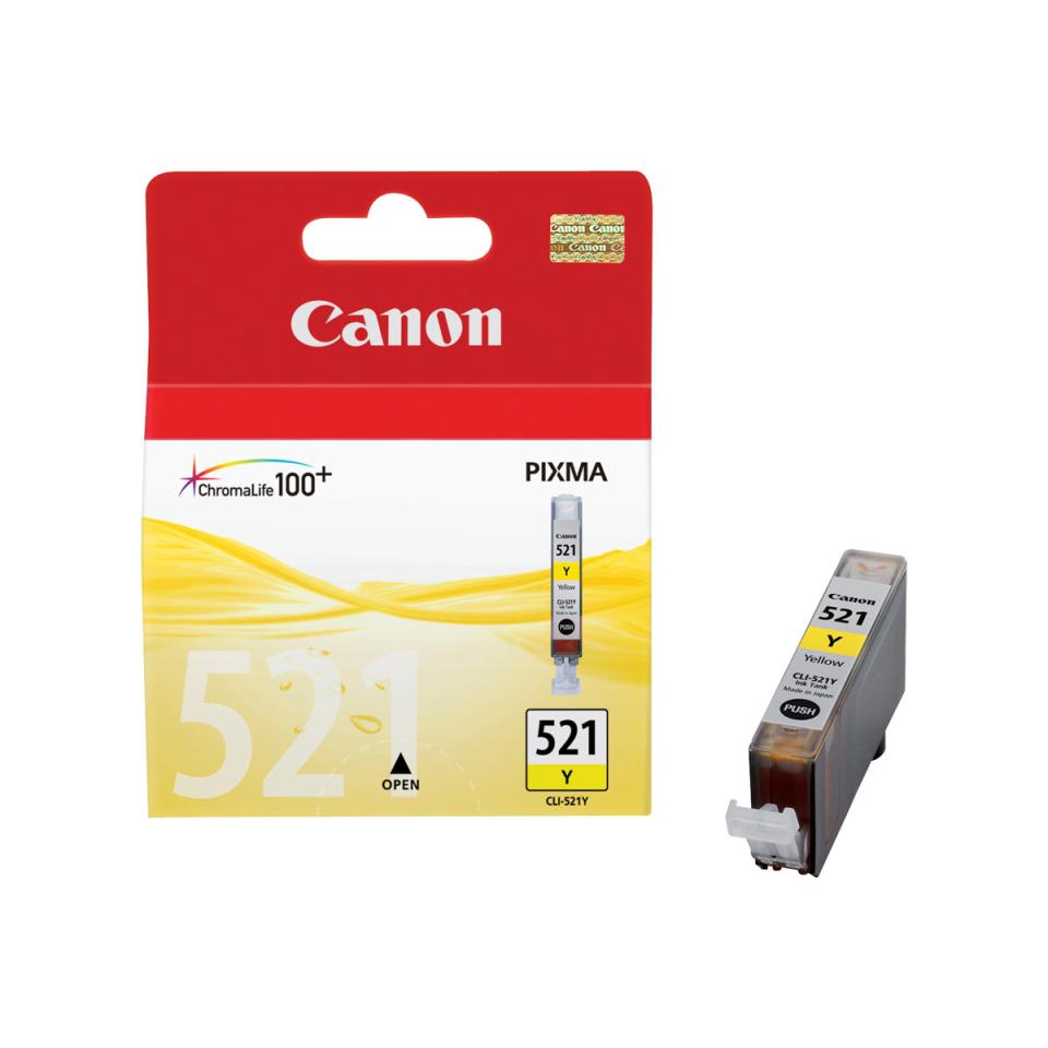 Canon PIXMA CLI-521Y Yellow Ink Cartridge