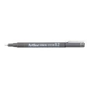 Artline Drawing System Fineliner Pen Extra Fine 0.2mm Black Each