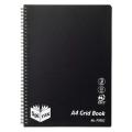 Thumbnail image of Spirax P595G PP Grid Book Side Bound A4 Black 200 Pages