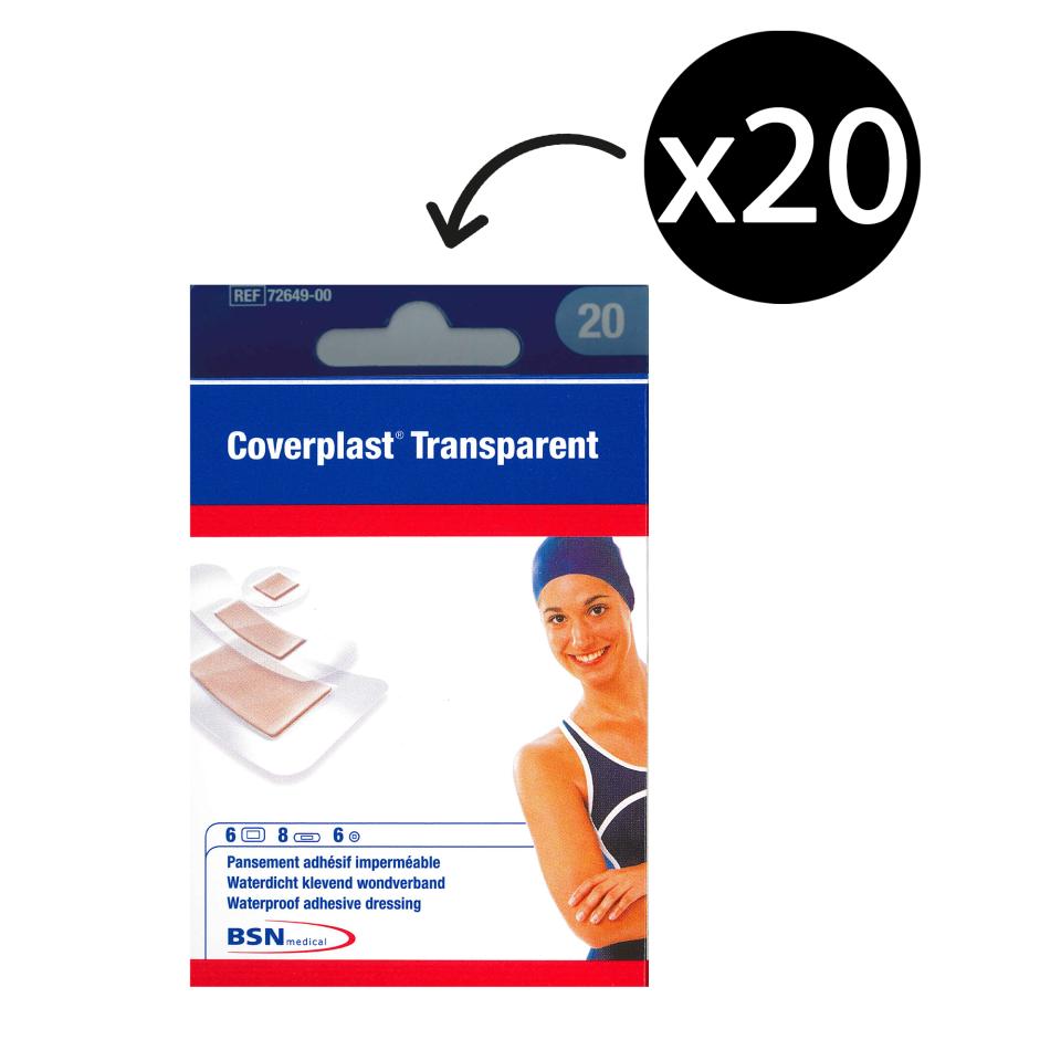 Coverplast Transparent Assorted Strips Pack 20