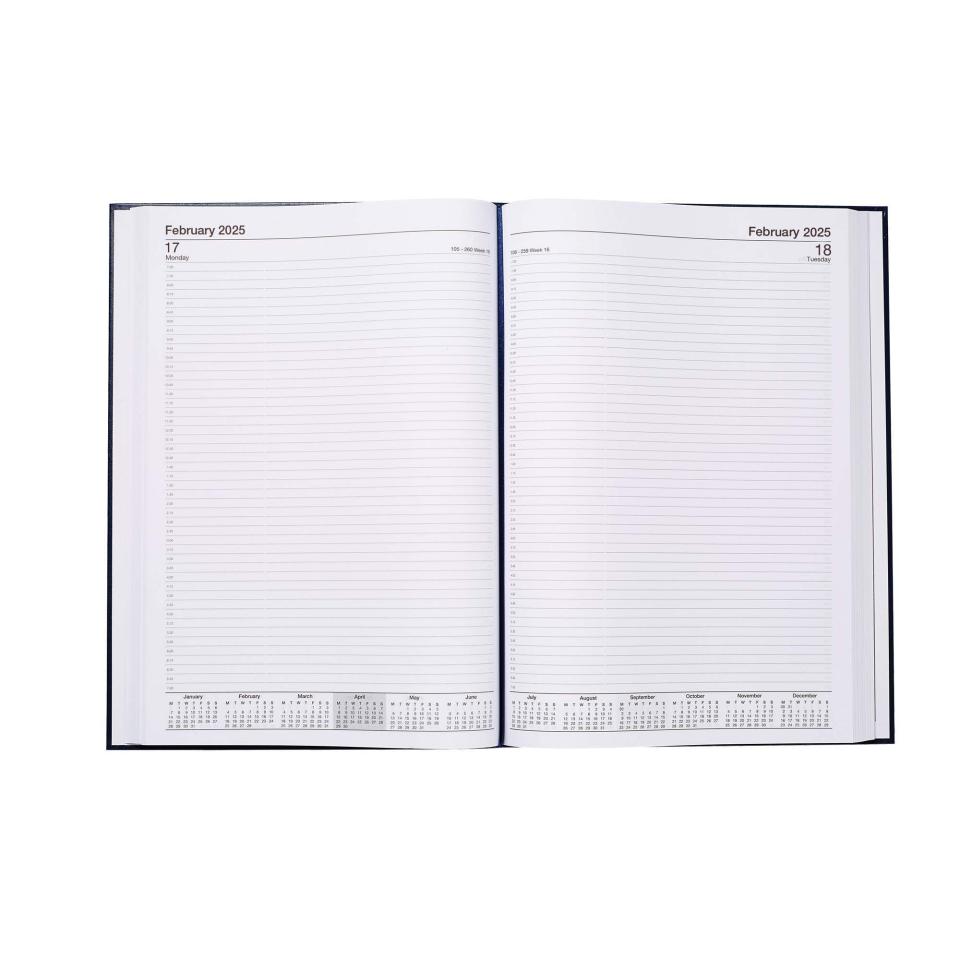 Winc 2025 Soft Touch Hard Cover Diary A4 Day to Page Red Winc