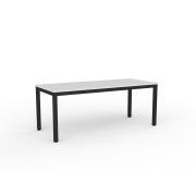 Olg Axis Table 4 Leg Black Frame  L1800mm X W750mm - White