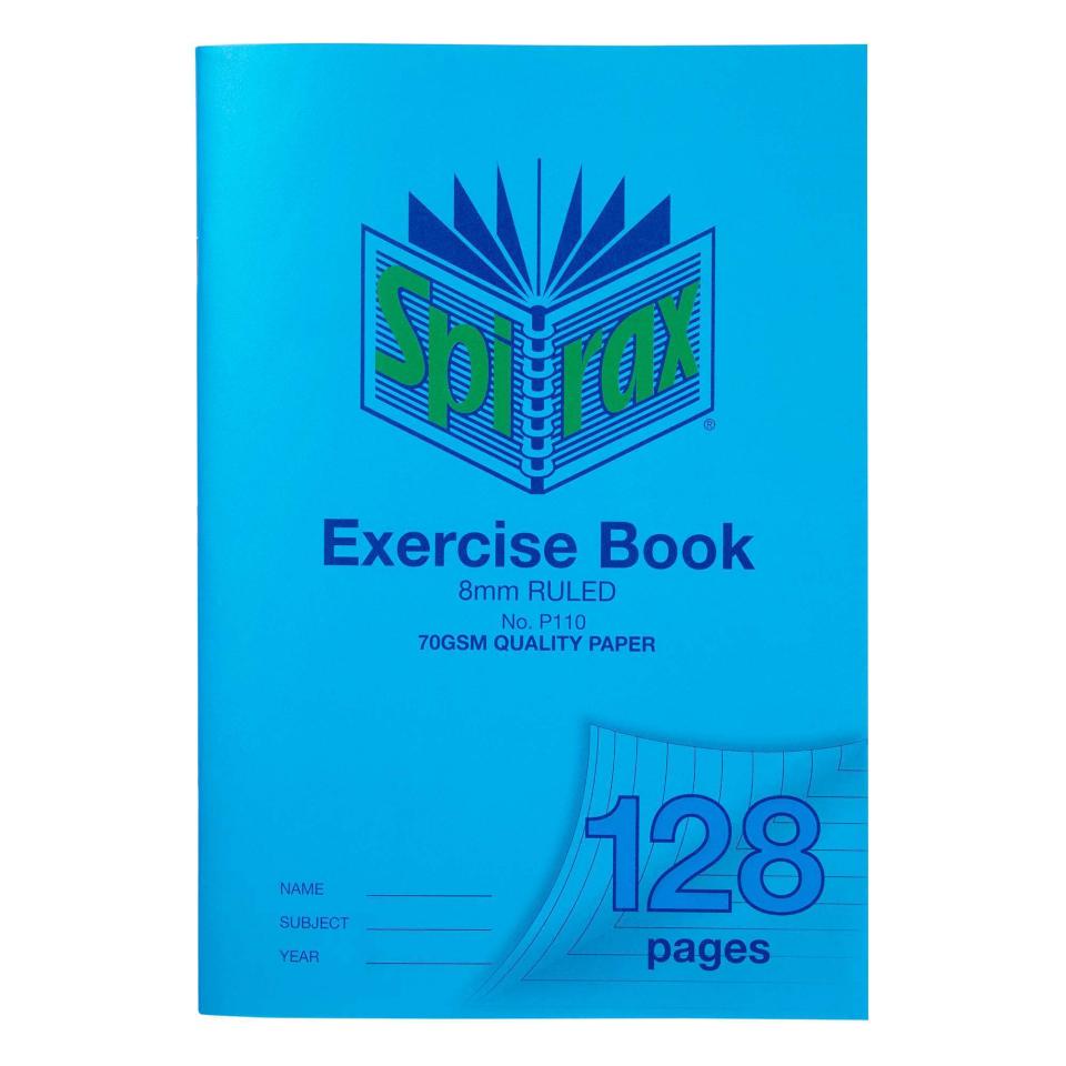 Spirax P110 Exercise Book A4 8mm 70gsm 128 Pages