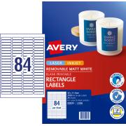 Avery Removable Multi-purpose Labels - 46 x 11.11mm - 2100 Labels (L7656)