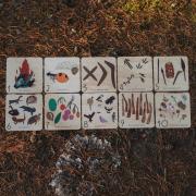 Timber Kids Aboriginal Easy-as-123 Timber Number Learning Tiles 12cm