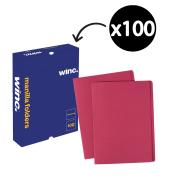 Winc Manilla Folder Foolscap Red Box 100