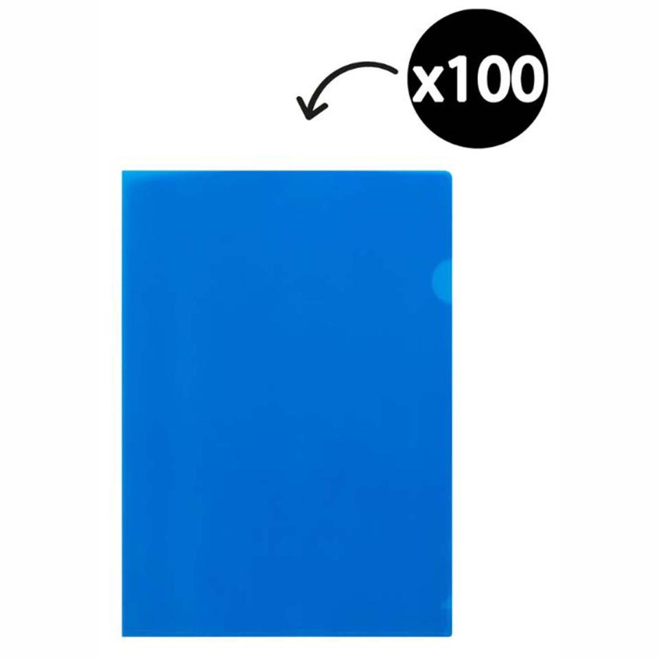 Marbig Letter File A4 Ultra PP Blue Pack 100