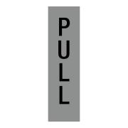 Apli Pull Sign Silver & Black PVC Sheet Self-Adhesive