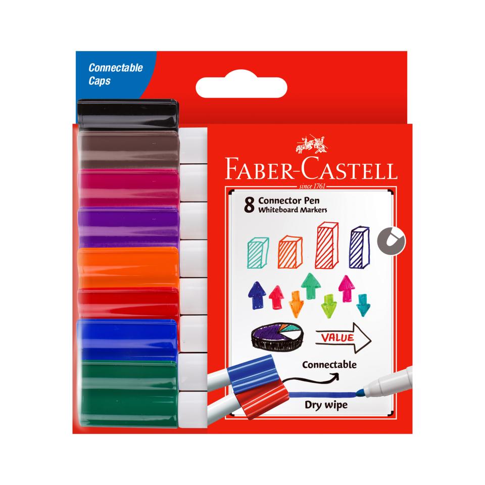 Faber Castell Connector Pen Whiteboard Markers Pack 8