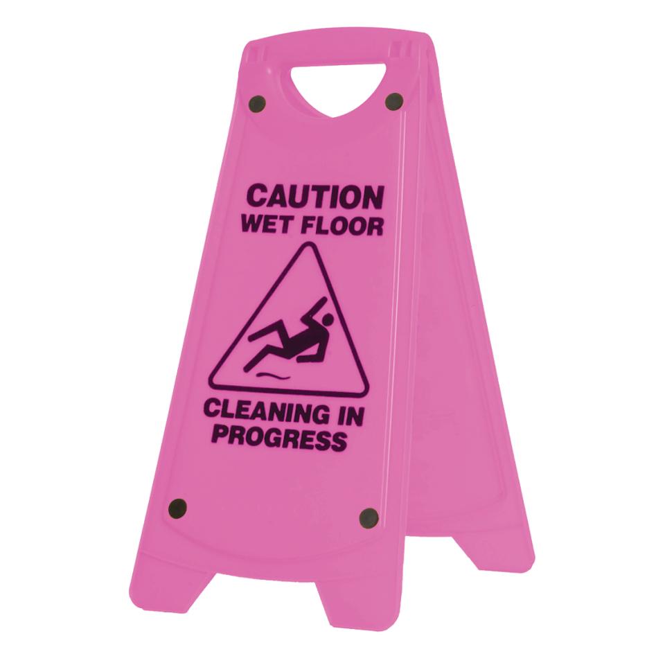 Oates Clean A Frame Caution Wet Floor Sign Pink Winc
