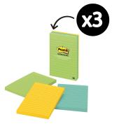 Post-it Lined Notes 98 x 149mm Jaipur Collection Pack 3