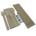 Thumbnail image of Wooden Cutlery Disposable Pack Full Set With Napkin + Salt + Pepper And Sugar Carton 300