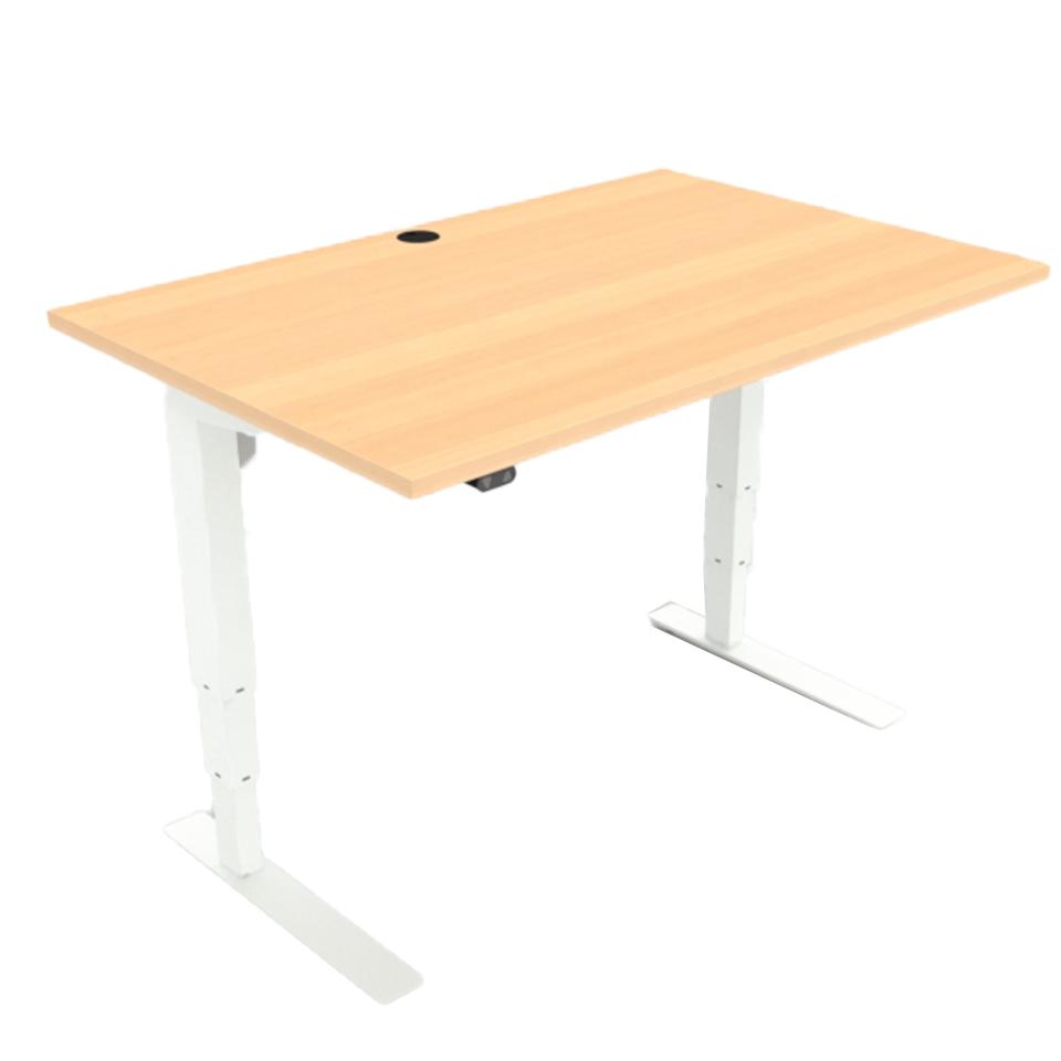 Conset 501-37 Electric Sit/Stand Desk Melamine Top 1200 X 800mm 1 Cable Hole