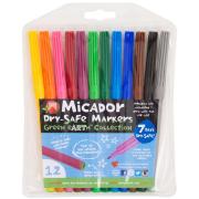 Micador Safety Coloured Markers Assorted Pack 12