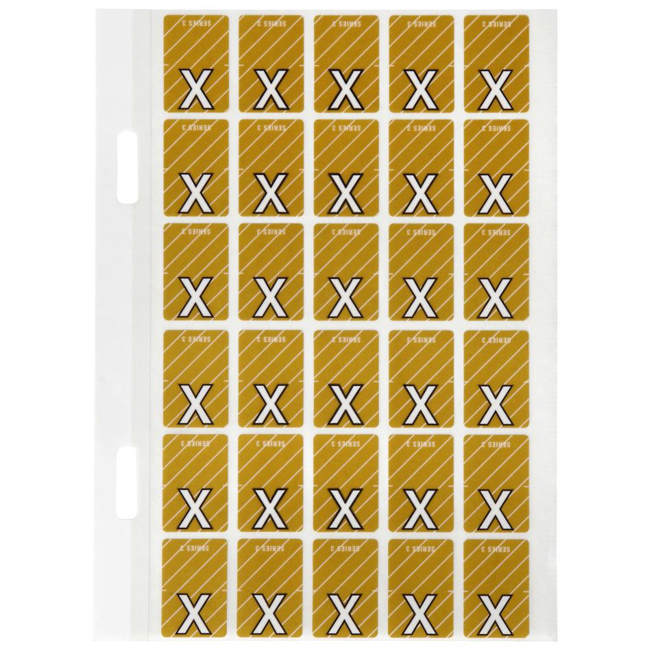 Avery x Top Tab Colour Coding Labels for Twin Tab Lateral Files - 20 x 30mm - Mustard - 150 Labels