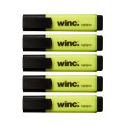 Winc Highlighter Chisel Tip 2.0-5.0mm Yellow Box 5