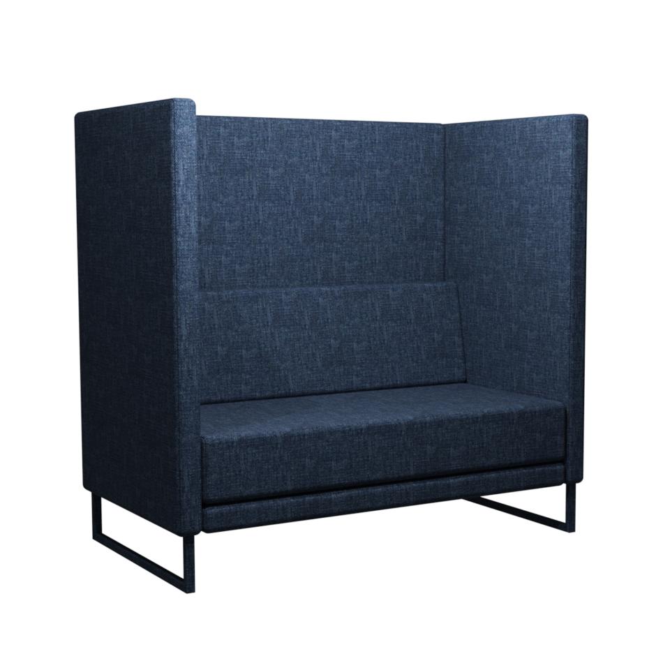 Chair Solutions Quiet75 High Sled Base Lounge in Warwick Key Largo Denim Image