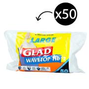 Glad KTL50/20N Wavetop Tie Tidy Bags Roll Large Pack 50