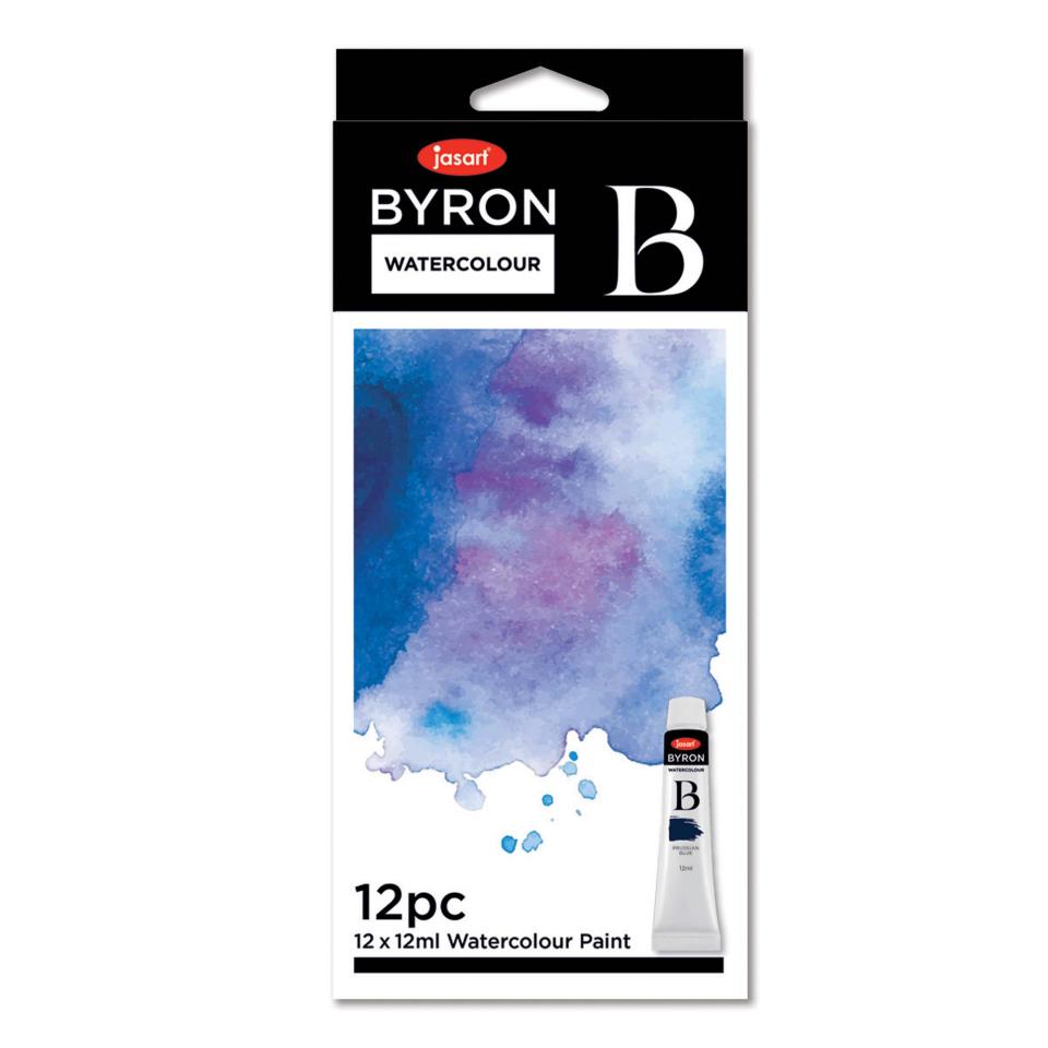 Jasart Byron Water Colour Paint 12ml Set 12 Image