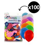 Alpen Balloons 30cm Assorted Colours Pack 100