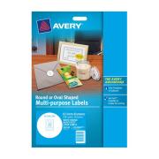 Avery 959161 White Heavy Duty Round Laser Labels Multi Purpose 12 Labels Pack 10