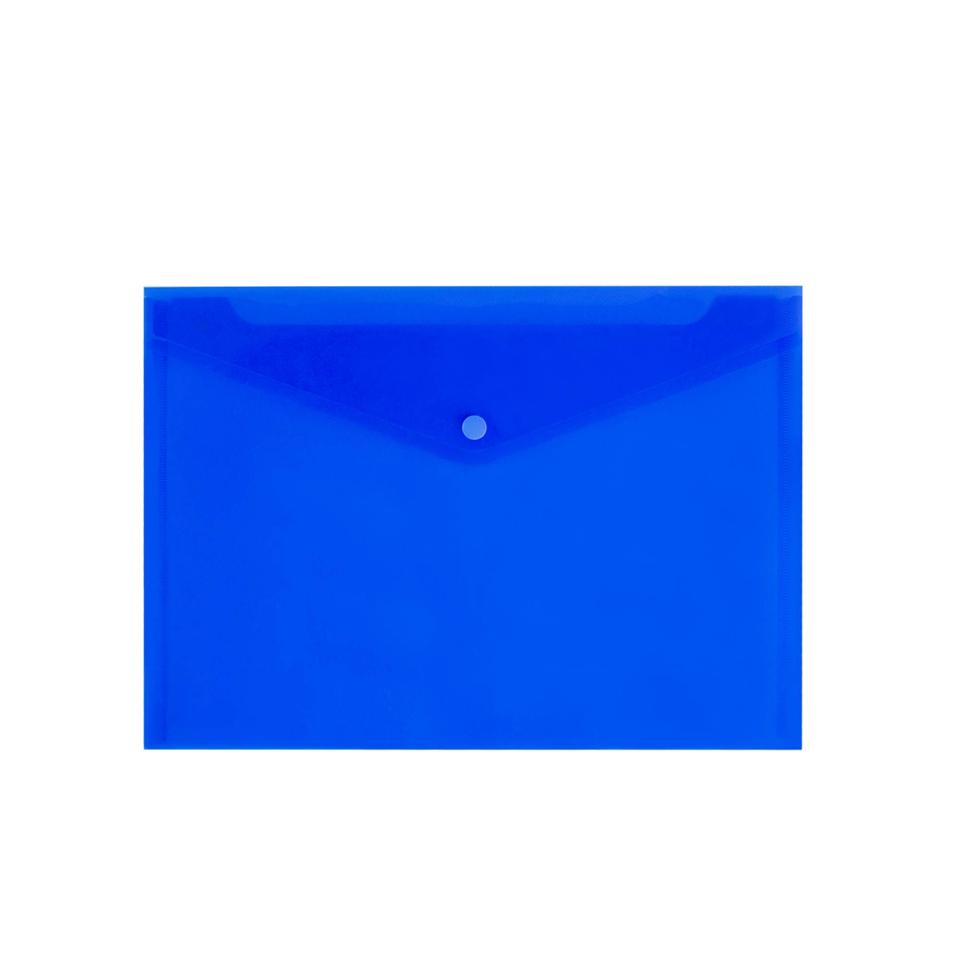 Winc Document Wallet Polypropylene Button A4 Blue Image