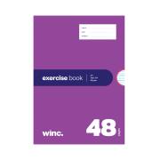 Winc Exercise Book A4 QLD Year 3/4 12mm Ruled Red Margin 56gsm 48 Pages