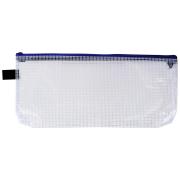 Winc Handy Pouch Plastic Pencil Case Mesh Zip 340x135mm Clear