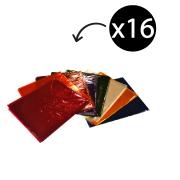 Teter Mek Cellophane 900 x 1000mm Assorted Colours Pack 16
