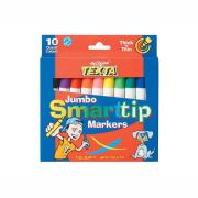 Texta Smart Tip Jumbo Coloured Markers Assorted Pack 10