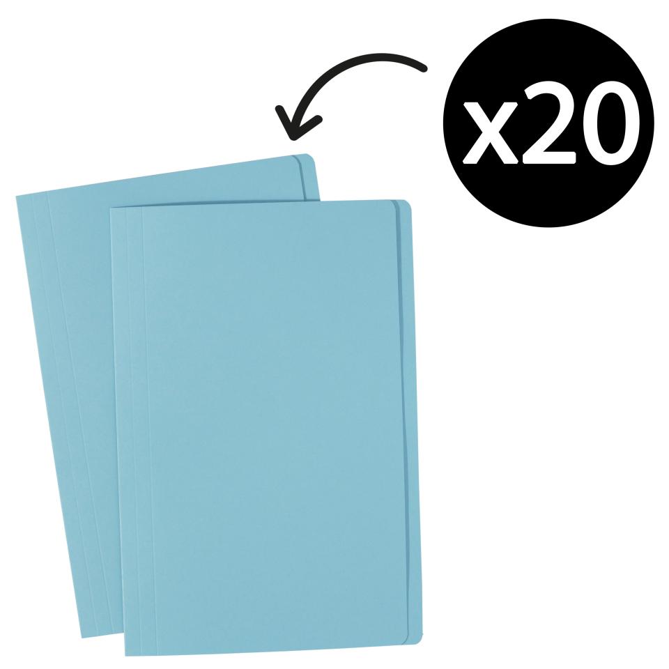 Avery Light Blue Manilla Folder Foolscap 355 x 241 mm 20 Files Winc