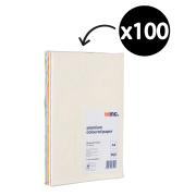 Winc Premium Coloured Cover Paper A4 200gsm 10 Assorted Colours Pack 100