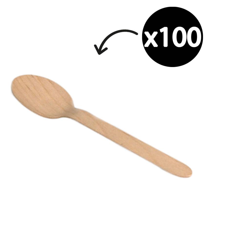 Envirocutlery Wooden Spoon Pack 100
