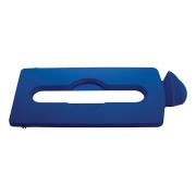 Rubbermaid Commercial Slim Jim Recycling Station Paper Slot Lid Blue
