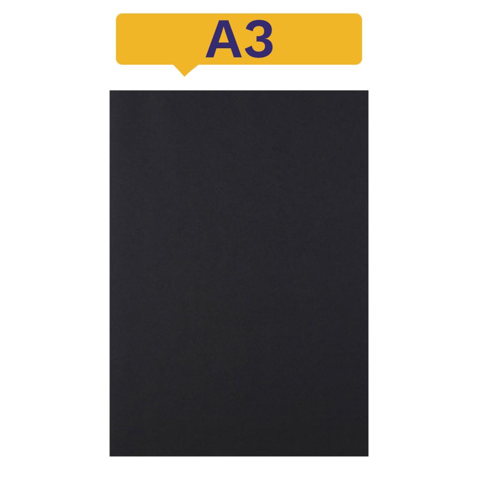 Winc Premium Coloured Cover Paper A3 110gsm Black Pack 250