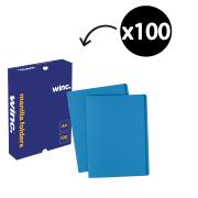 Winc Manilla Folder A4 Blue Box 100