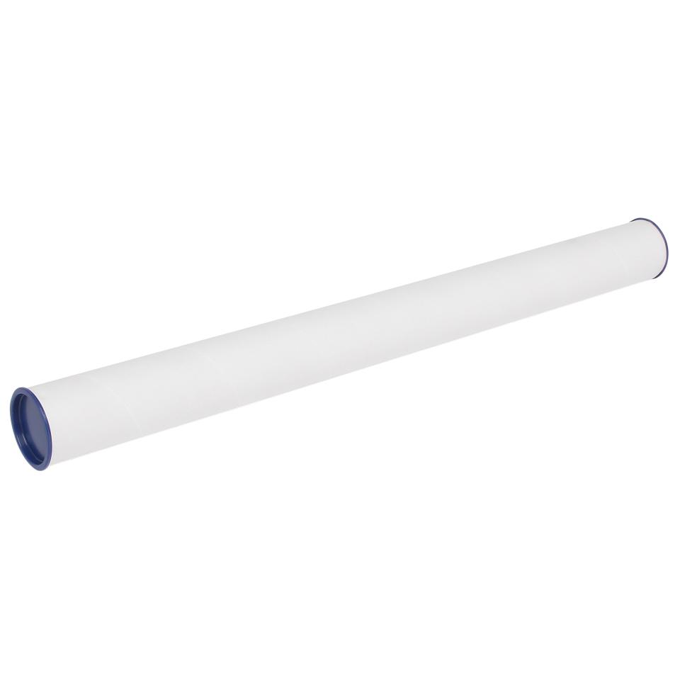 Marbig Mailing Tubes With Lids 60 x 720mm White Pack 4