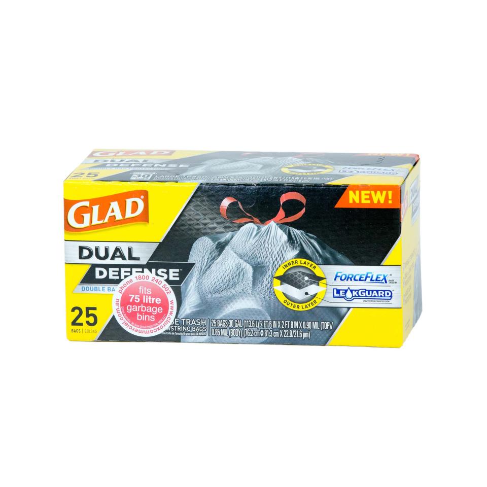 Glad Force Flex Drawstring Garbage Bag 75l Pack 25