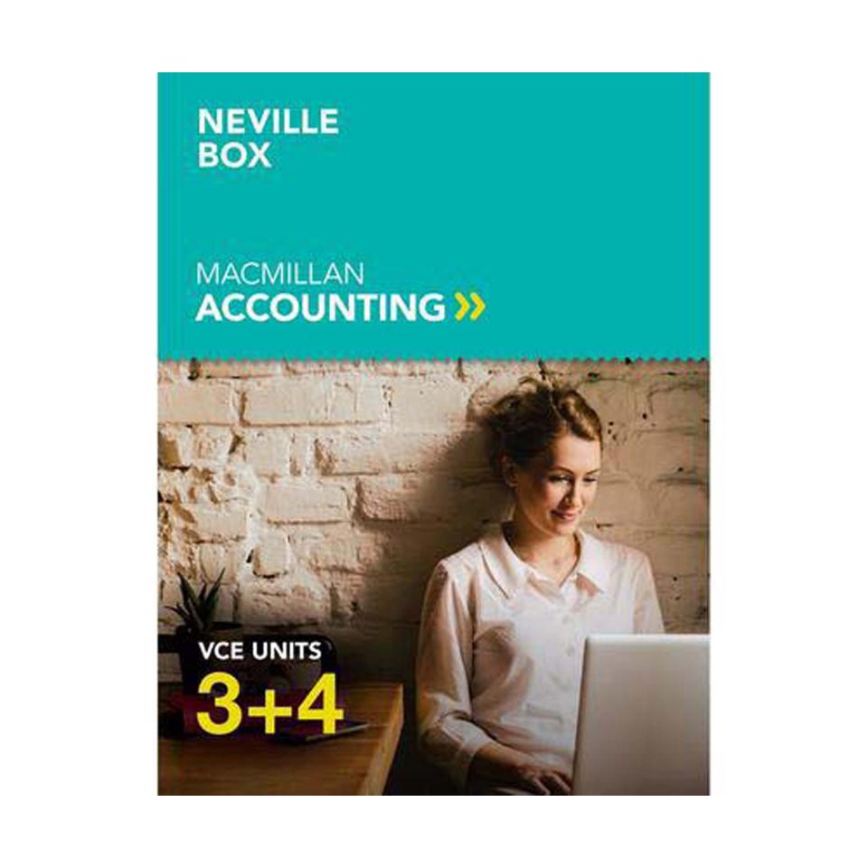 Macmillan Accounting VCE Units 3 & 4 Student Book + Digital