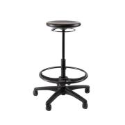 Chair Solutions Alpha Drafting Stool Round Seat Pad with 5 Star Base Foot Ring