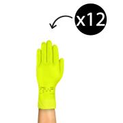 AlphaTec 88-396 Latex Silverlined Texture Grip Glove Yellow Size 7 Pack 12