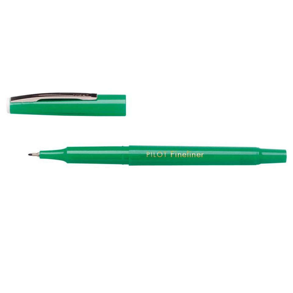 Pilot Fineliner Pen Fine 0.4mm Green Box 12